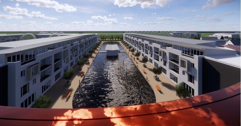 Artist impression of the Yelland Quay regeneration scheme - Credit: Woodward Smith Chartered Architects LLP