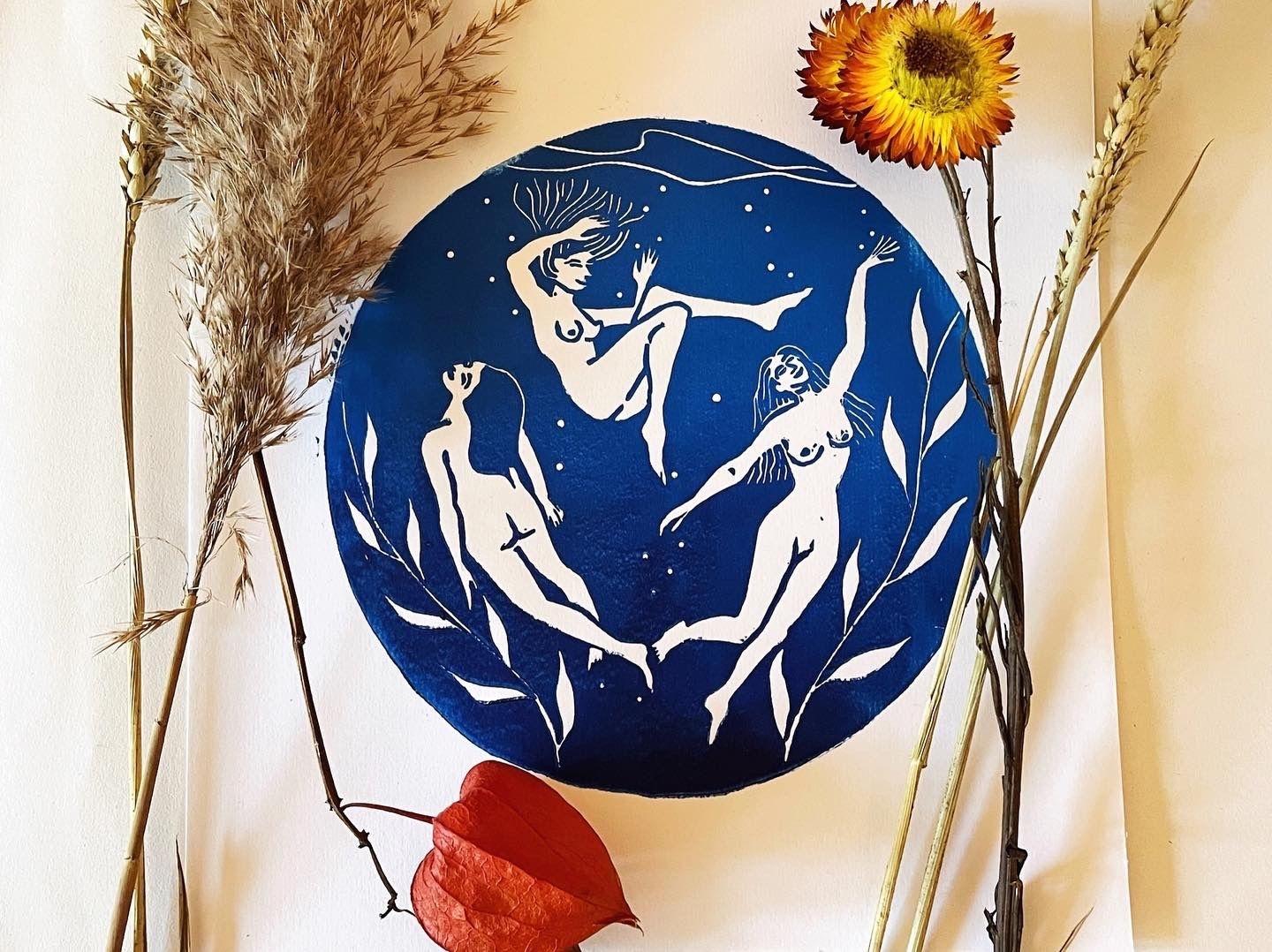 Josie Grant's lino print Wild and Free - Credit: Submitted