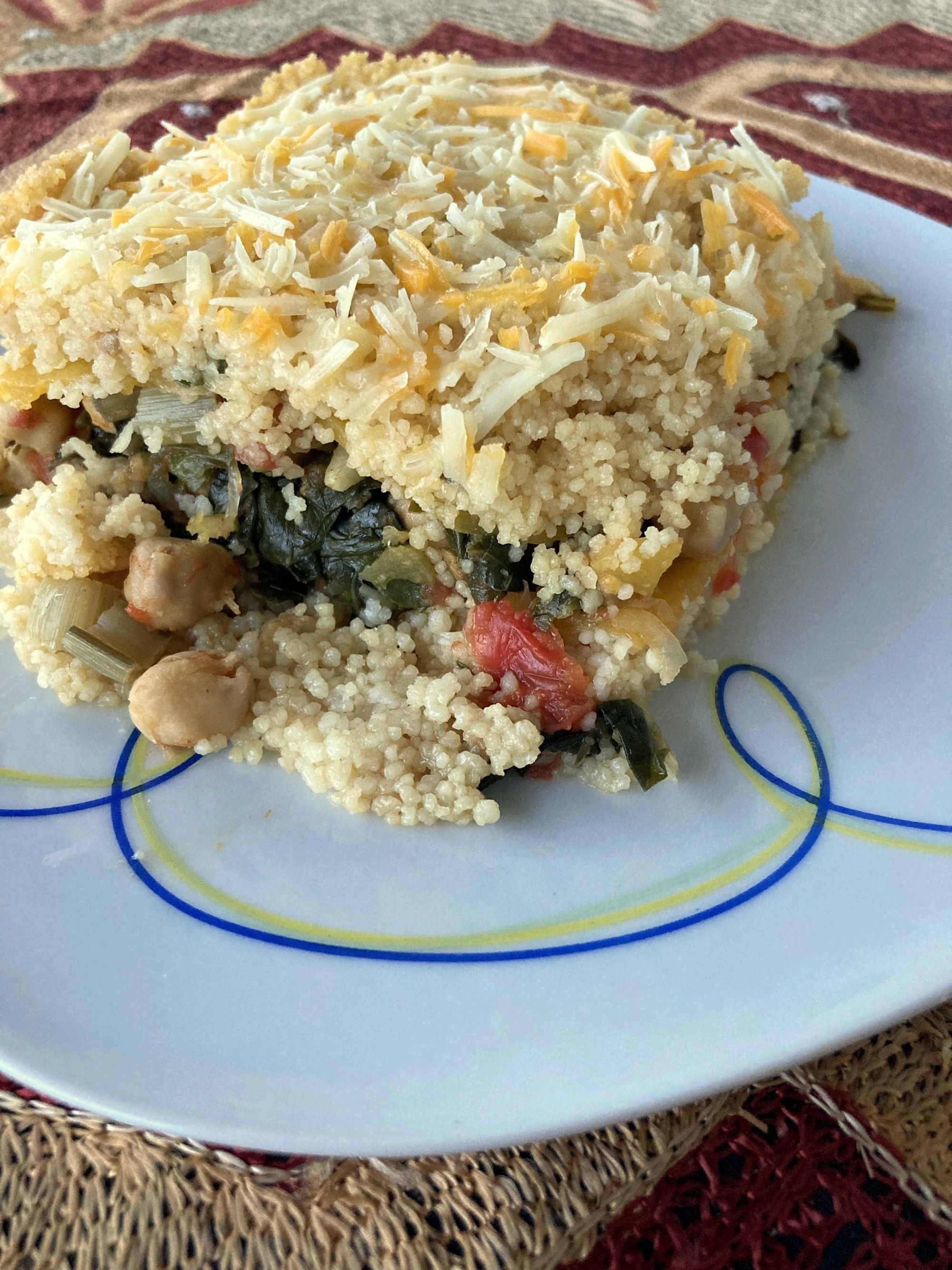 Squash, chard and couscous bake is a warming autumn dish. Credit: Marshford Organic