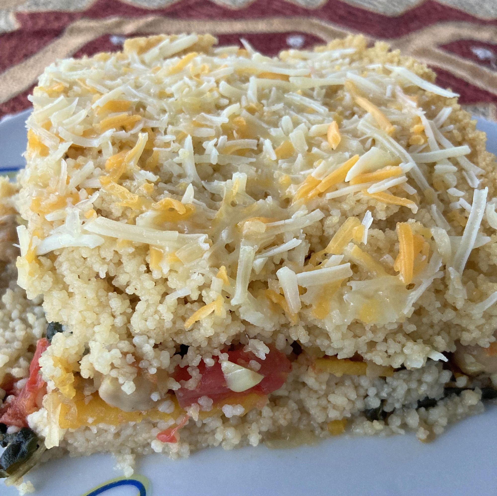 Squash, chard and couscous bake is a warming autumn dish. Credit: Marshford Organic