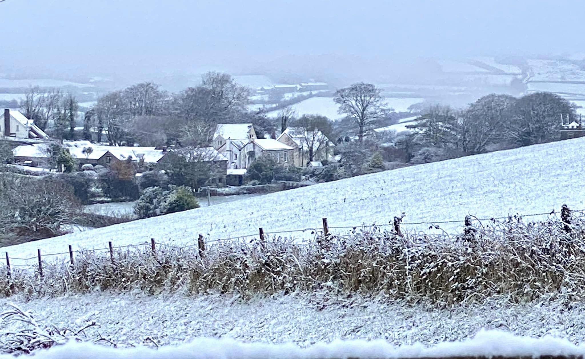 Snow at Shirwell. Credit: Margaret Gilbert