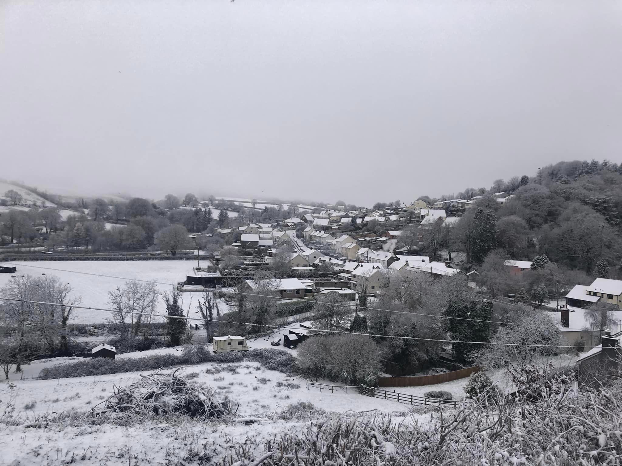 The South Molton area has also seen a good covering of the white stuff! Credit: Michelle Bourne