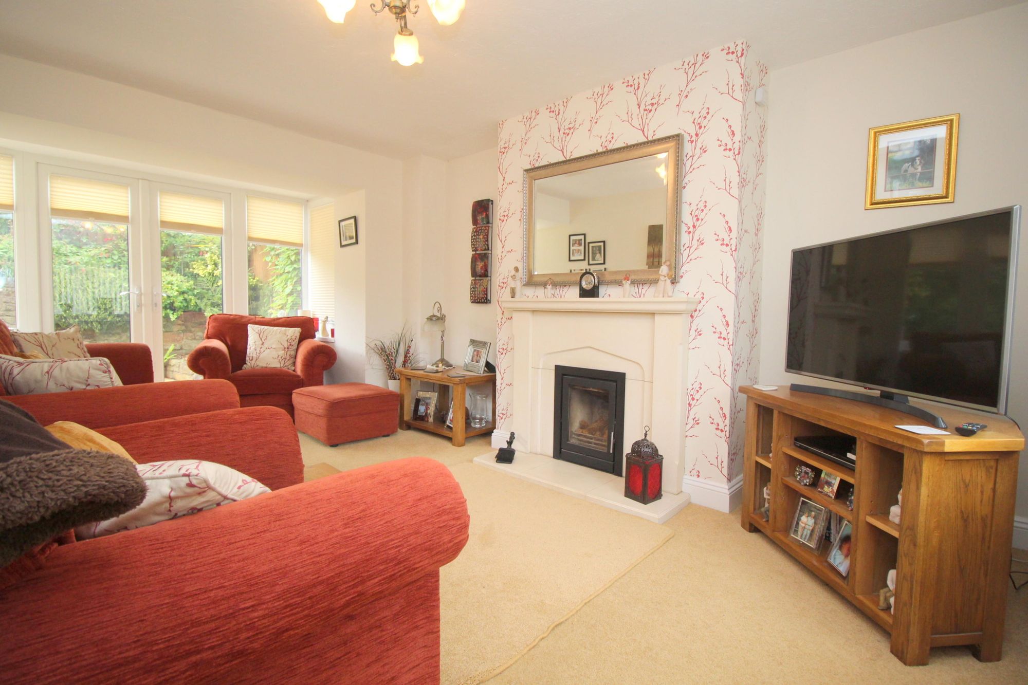 The lounge is fitted with a wood burner to help save on heating bills. Credit: Brights