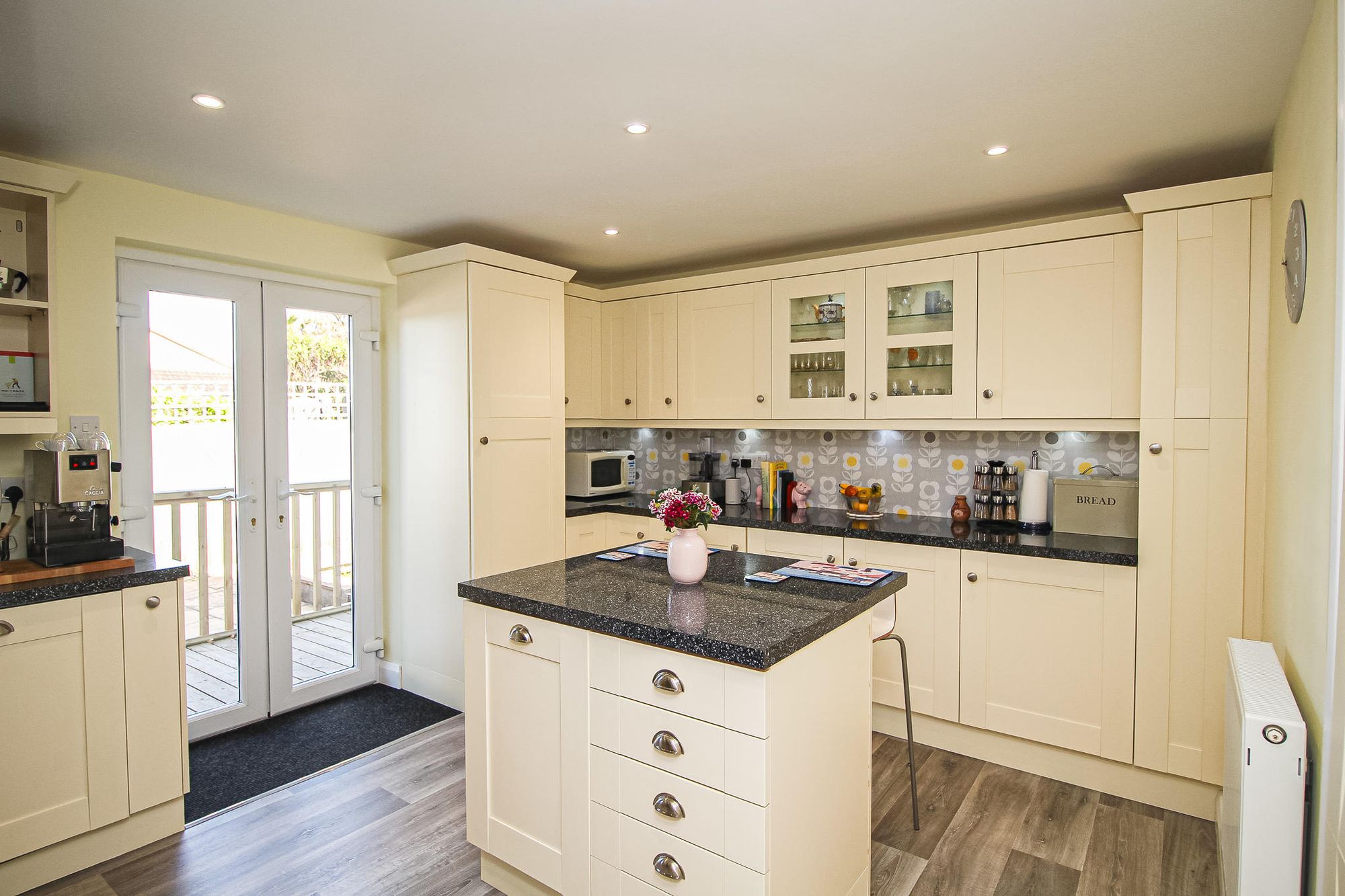 The well-appointed kitche is bright and leads on to the garden. Credit: Brights