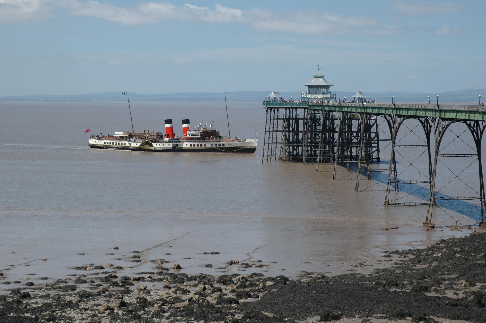 Waverley at the Grade 1 Listed Clevedon Pier which will be the major boarding point for many of Waverley's sailings in June - Credit: Waverley Excursions