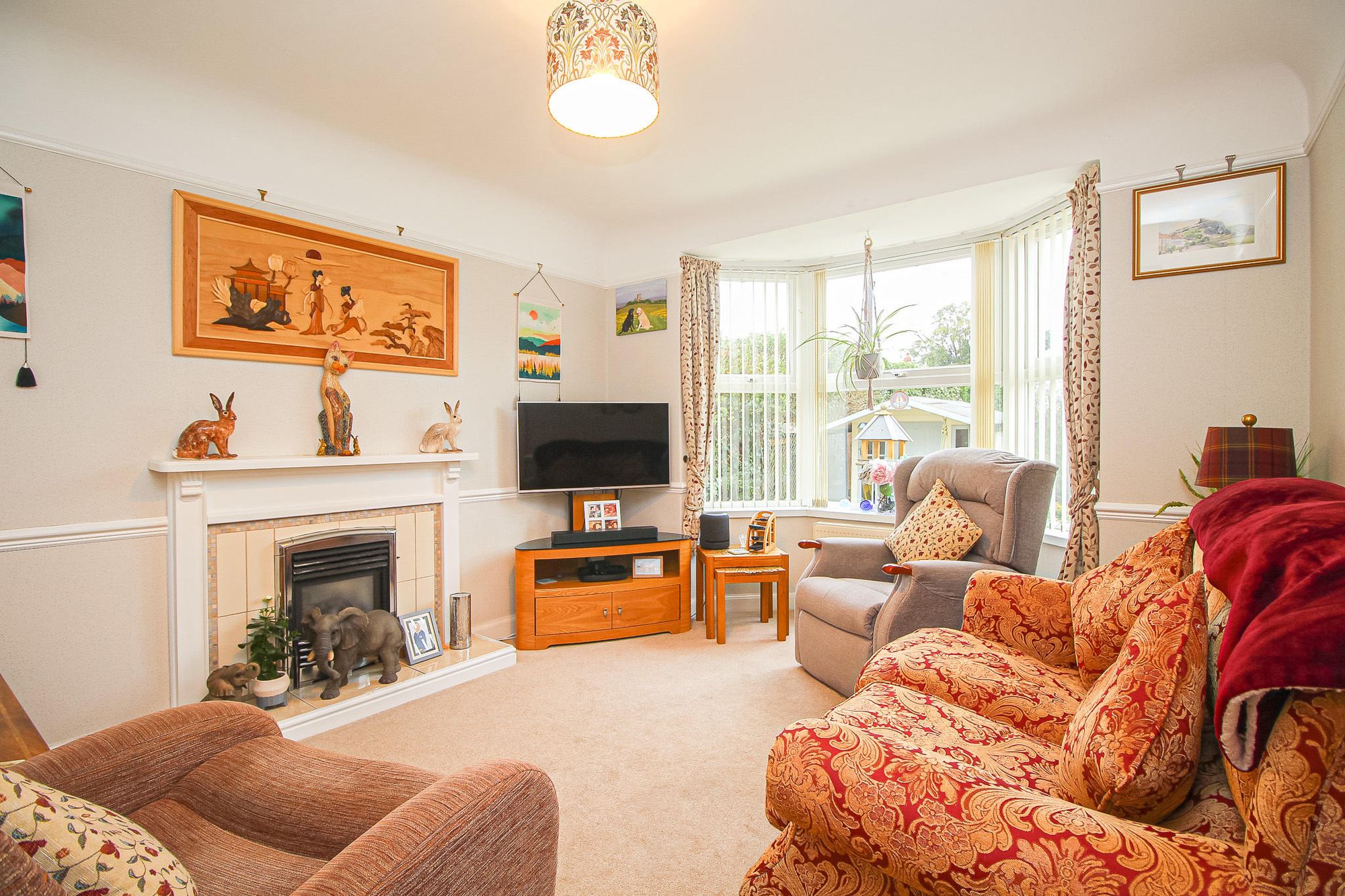 The lounge is a reasonable size and suited to a family. Credit: Brights