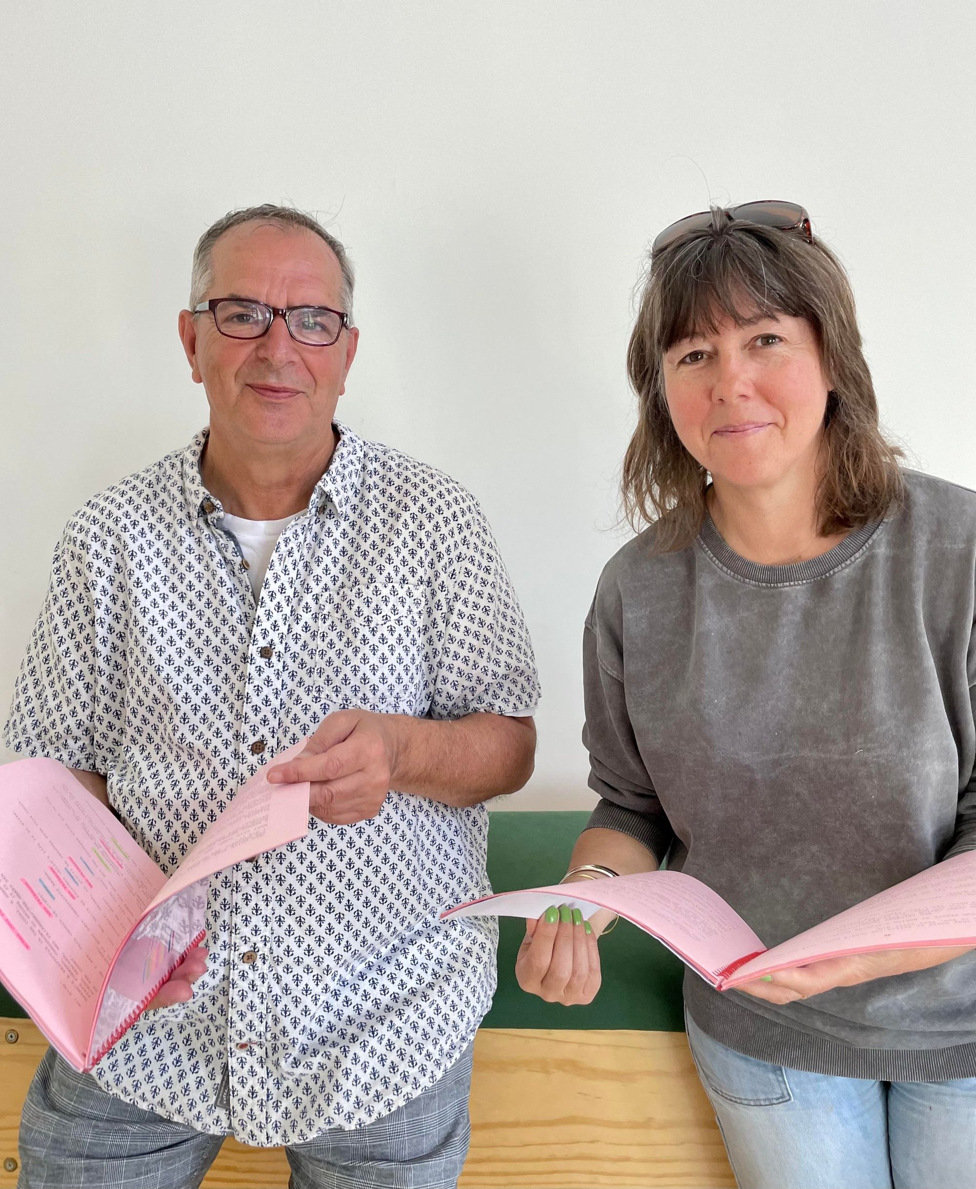 The play's creators (L to R) Tim Cooke and Tina Orr Munro