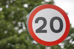 20mph road sign, library picture 